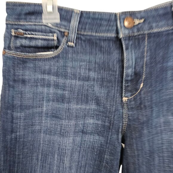 Womens Petite Fit W27 Blue Medium Washed Denim Capri Mom Normcore Casual Jeans - Picture 5 of 16